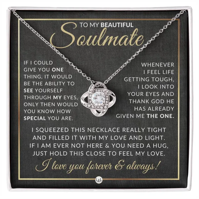 Gift Idea For A Soulmate Who Has Everything Pendant Necklace Sentimental and Romantic Christmas Gift Valentines Day Birthday or Anniversary Present ShineOn Fulfillment Necklaces