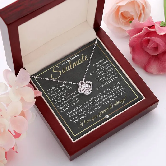 Gift Idea For A Soulmate Who Has Everything Pendant Necklace Sentimental and Romantic Christmas Gift Valentines Day Birthday or Anniversary Present ShineOn Fulfillment Necklaces