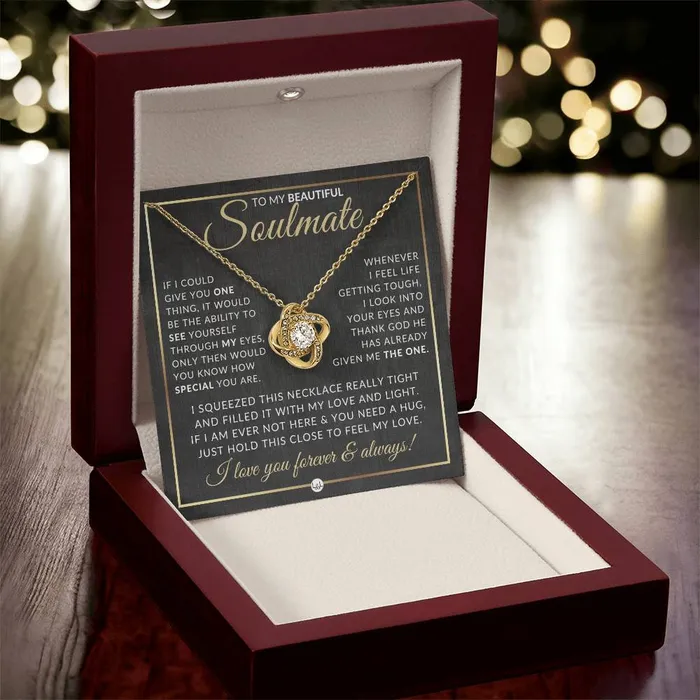 Gift Idea For A Soulmate Who Has Everything Pendant Necklace Sentimental and Romantic Christmas Gift Valentines Day Birthday or Anniversary Present ShineOn Fulfillment Necklaces