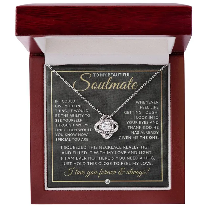 Gift Idea For A Soulmate Who Has Everything Pendant Necklace Sentimental and Romantic Christmas Gift Valentines Day Birthday or Anniversary Present ShineOn Fulfillment Necklaces