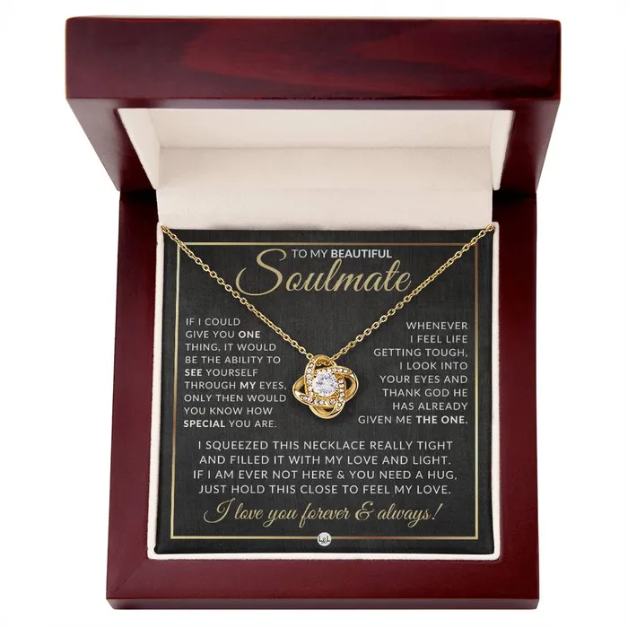 Gift Idea For A Soulmate Who Has Everything Pendant Necklace Sentimental and Romantic Christmas Gift Valentines Day Birthday or Anniversary Present ShineOn Fulfillment Necklaces