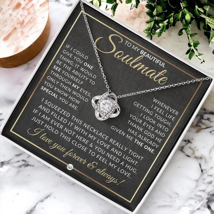 Gift Idea For A Soulmate Who Has Everything Pendant Necklace Sentimental and Romantic Christmas Gift Valentines Day Birthday or Anniversary Present ShineOn Fulfillment Necklaces
