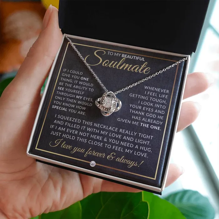 Gift Idea For A Soulmate Who Has Everything Pendant Necklace Sentimental and Romantic Christmas Gift Valentines Day Birthday or Anniversary Present ShineOn Fulfillment Necklaces