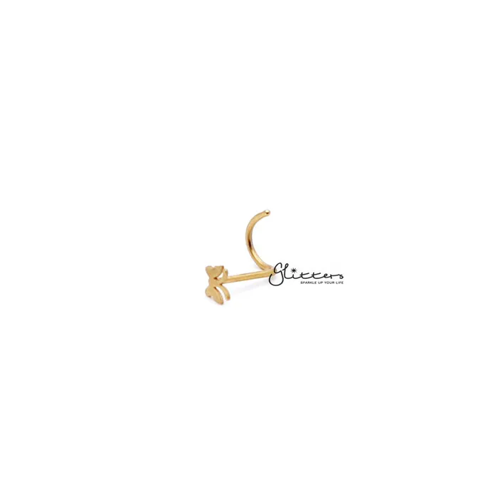 Glitters Earrings 20 Gauge Surgical Steel Butterfly Nose Screw Silver Gold