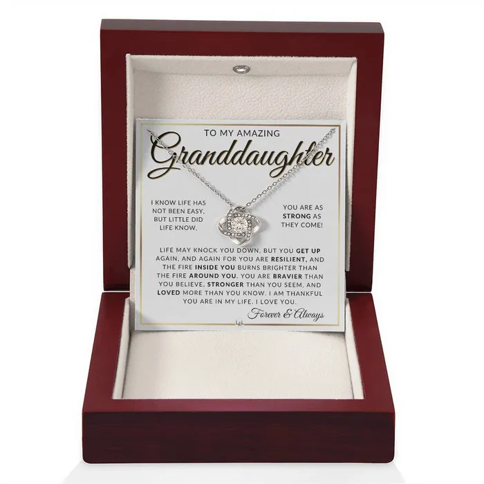 Granddaughter Gift Idea Pendant Necklace For My Granddaughter Sentimental Message of Encouragement Great Christmas Gift Birthday Present or Graduation Surprise ShineOn Fulfillment Necklaces