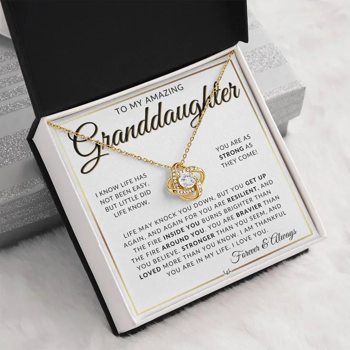 Granddaughter Gift Idea Pendant Necklace For My Granddaughter Sentimental Message of Encouragement Great Christmas Gift Birthday Present or Graduation Surprise ShineOn Fulfillment Necklaces