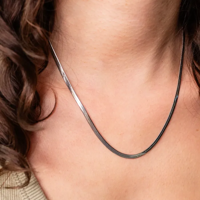 Grayling Necklaces Waterproof Gigi Herringbone Chain Necklace