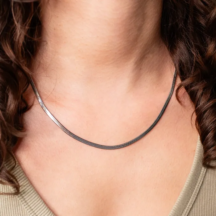 Grayling Necklaces Waterproof Gigi Herringbone Chain Necklace