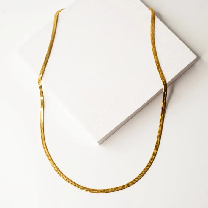 Grayling Necklaces Waterproof Gigi Herringbone Chain Necklace