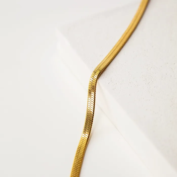 Grayling Necklaces Waterproof Gigi Herringbone Chain Necklace