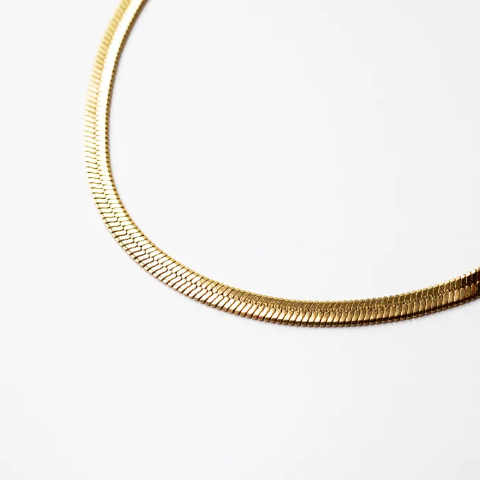 Grayling Necklaces Waterproof Gigi Herringbone Chain Necklace