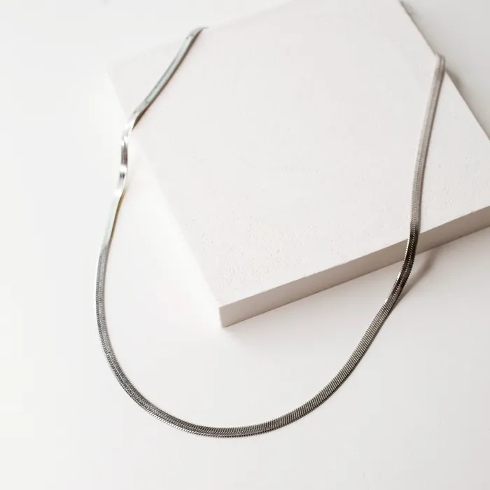 Grayling Necklaces Waterproof Gigi Herringbone Chain Necklace