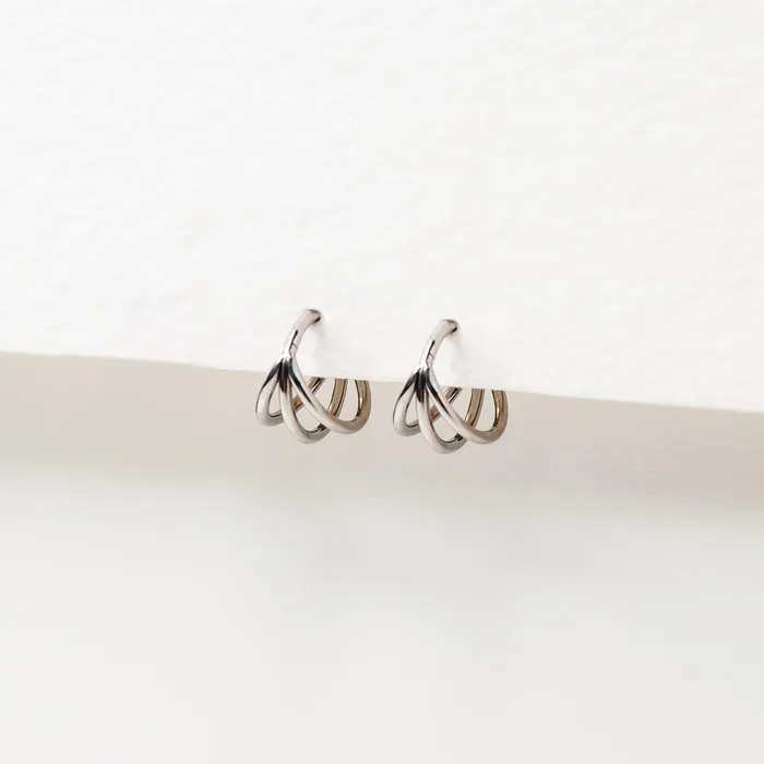 Grayling Rings Illusion Triple Row Hinged Segment Ring Titanium Clicker Hoop for Noses Ears Cartilage