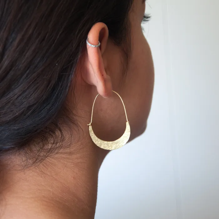 Hammered Hoop Earrings Vivien Frank Designs Earrings