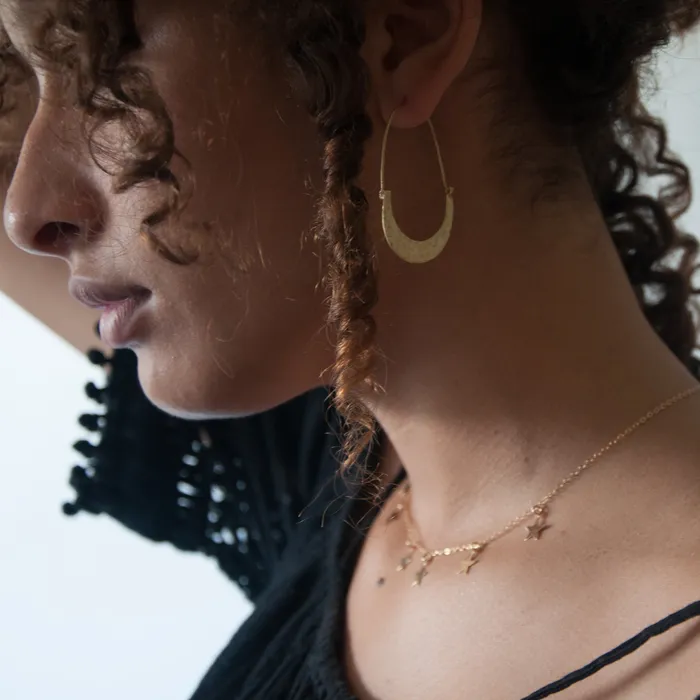 Hammered Hoop Earrings Vivien Frank Designs Earrings