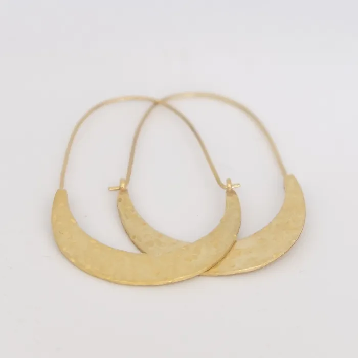 Hammered Hoop Earrings Vivien Frank Designs Earrings