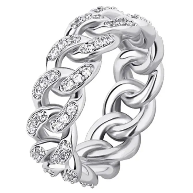 Iced Cuban Ring in White Gold The Icetruck Rings