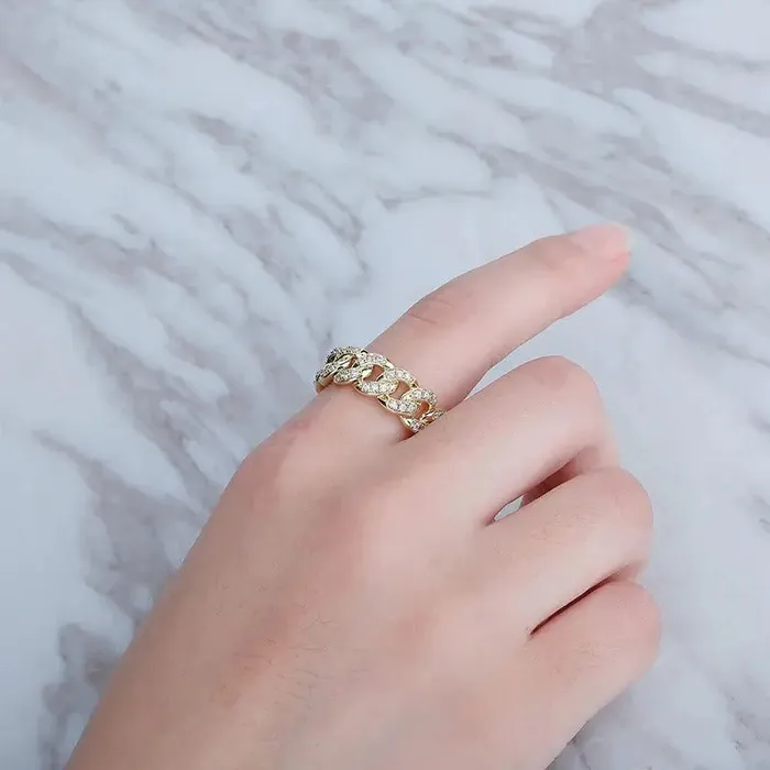 Iced Cuban Ring in White Gold The Icetruck Rings Iced Cuban Ring in White Gold The Icetruck Rings