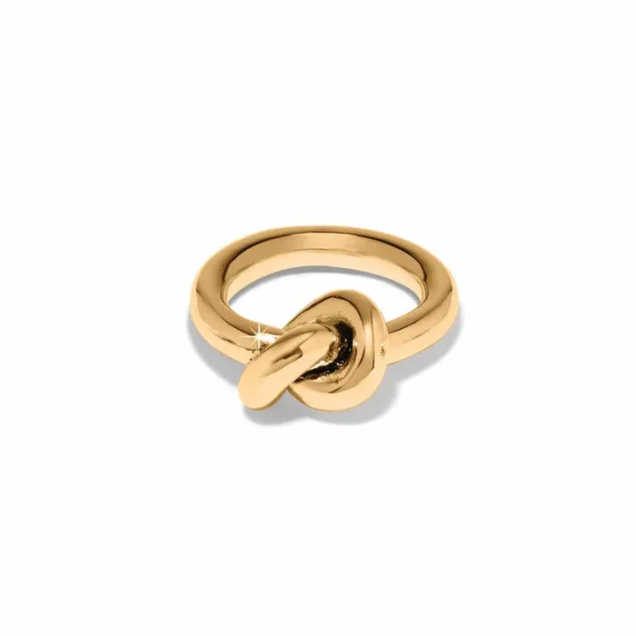 Interlok Single Knot Ring Gold Brighton Rings