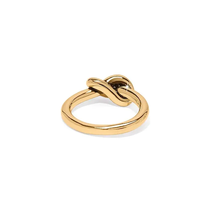 Interlok Single Knot Ring Gold Brighton Rings
