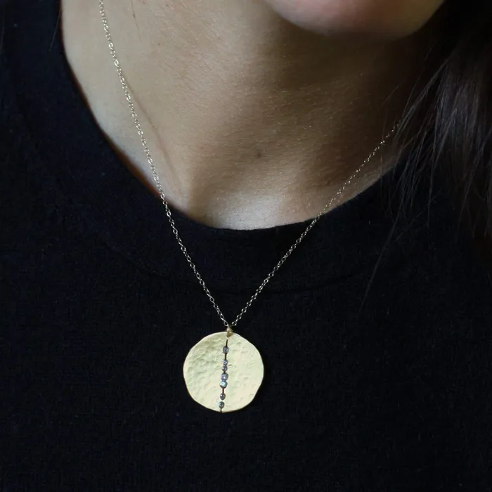 Julie Cohn Design Necklaces ORBIT BRONZE PENDANT NECKLACE