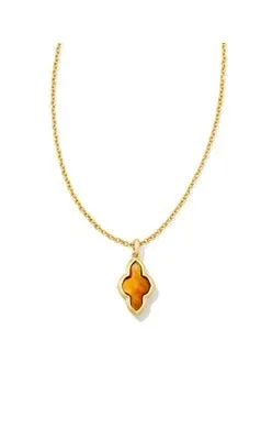 KENDRA SCOTT Necklaces Gold Tone Necklace Featuring Marbled Amber Illusion by Kendra Scott KENDRA SCOTT Necklaces Gold Tone Necklace Featuring Marbled Amber Illusion by Kendra Scott