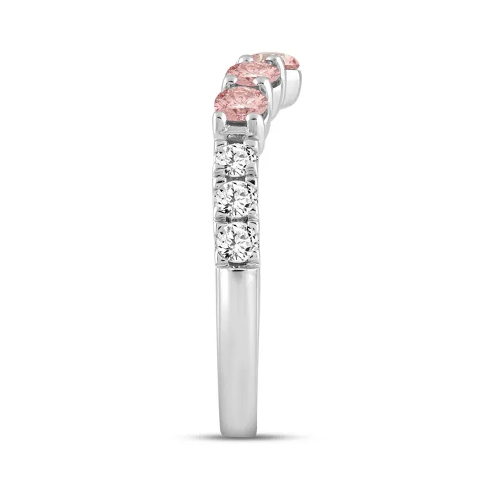 LADIES BAND 1CT ROUND DIAMOND 14K WHITE GOLD Ethos Rings