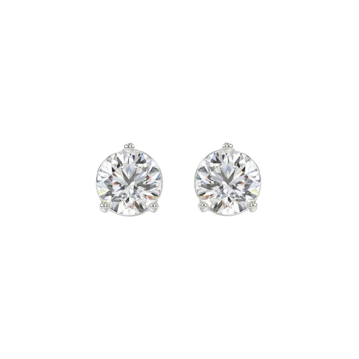 LADIES SOLITAIRE EARRINGS 2 12CT ROUND DIAMOND 14K WHITE GOLD Ethos Earrings LADIES SOLITAIRE EARRINGS 2 12CT ROUND DIAMOND 14K WHITE GOLD Ethos Earrings