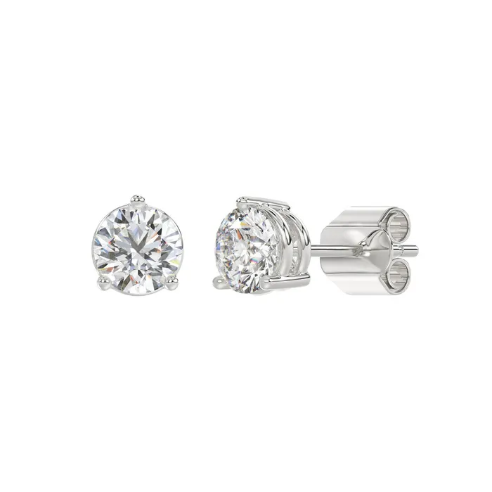 LADIES SOLITAIRE EARRINGS 2 12CT ROUND DIAMOND 14K WHITE GOLD Ethos Earrings LADIES SOLITAIRE EARRINGS 2 12CT ROUND DIAMOND 14K WHITE GOLD Ethos Earrings