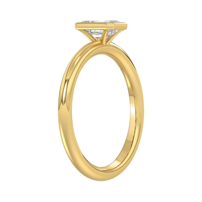 LADIES SOLITAIRE RING 1CT EMERALD DIAMOND 14K YELLOW GOLD CENTER STONE EMERALD DIAMOND 1CT Ethos Rings LADIES SOLITAIRE RING 1CT EMERALD DIAMOND 14K YELLOW GOLD CENTER STONE EMERALD DIAMOND 1CT Ethos Rings