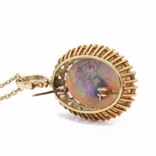 LeVian Necklaces 12 ct Opal Diamond Necklace