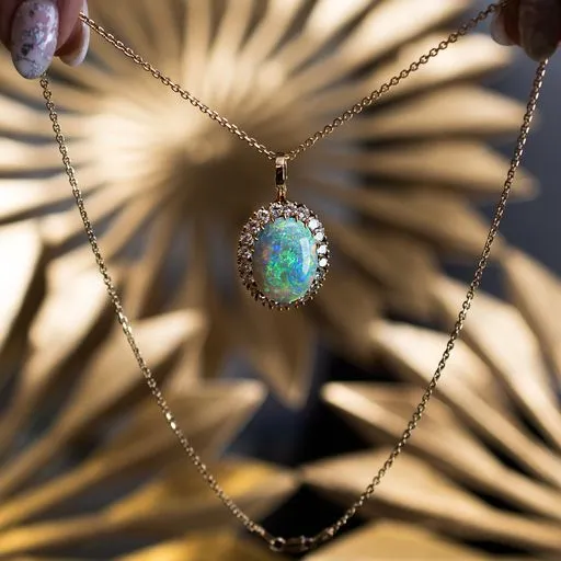 LeVian Necklaces 12 ct Opal Diamond Necklace
