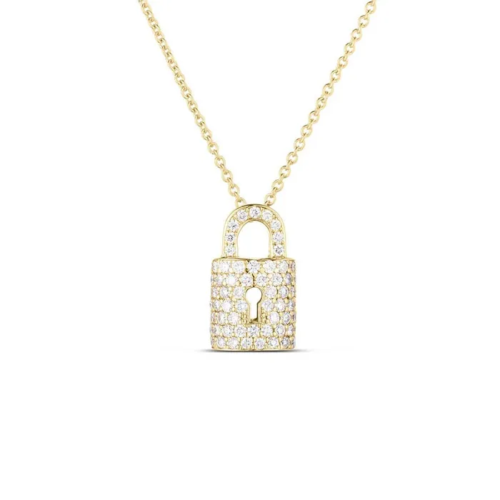 Lock Charm Pendant Necklace ROBERTO COIN Necklaces