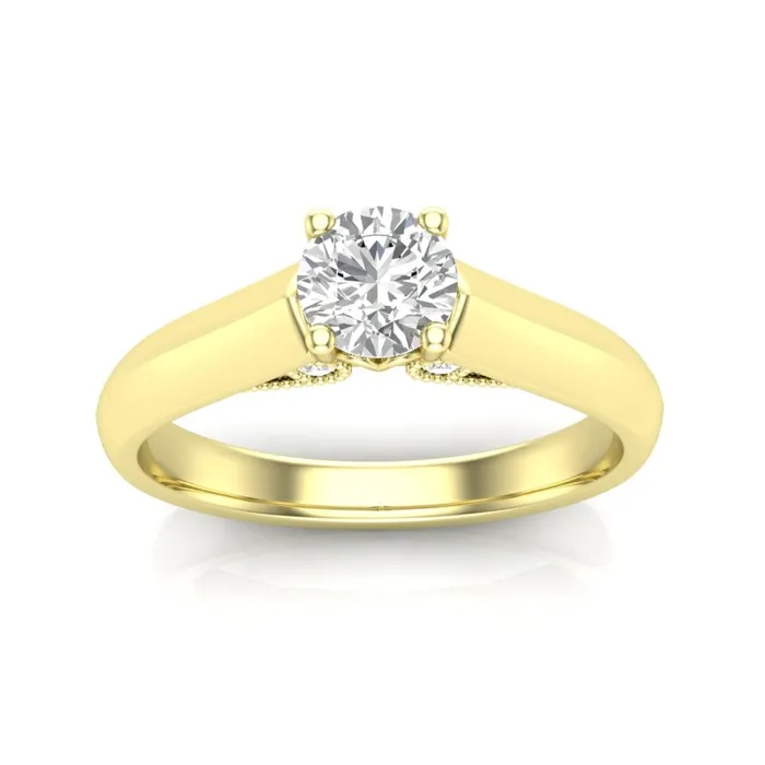 Luminar Diamond Engagement Ring Luminar LS8541 054 ctw Rings