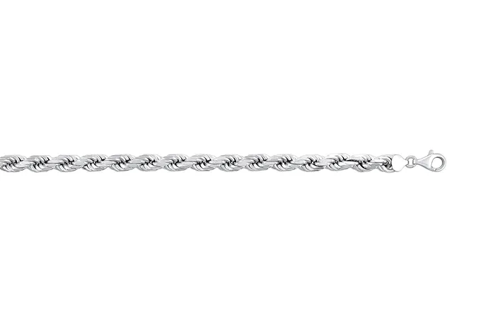 Metal Marketplace Necklaces Sterling Silver Rhodium Plating 9 Solid Chain Rope Chain