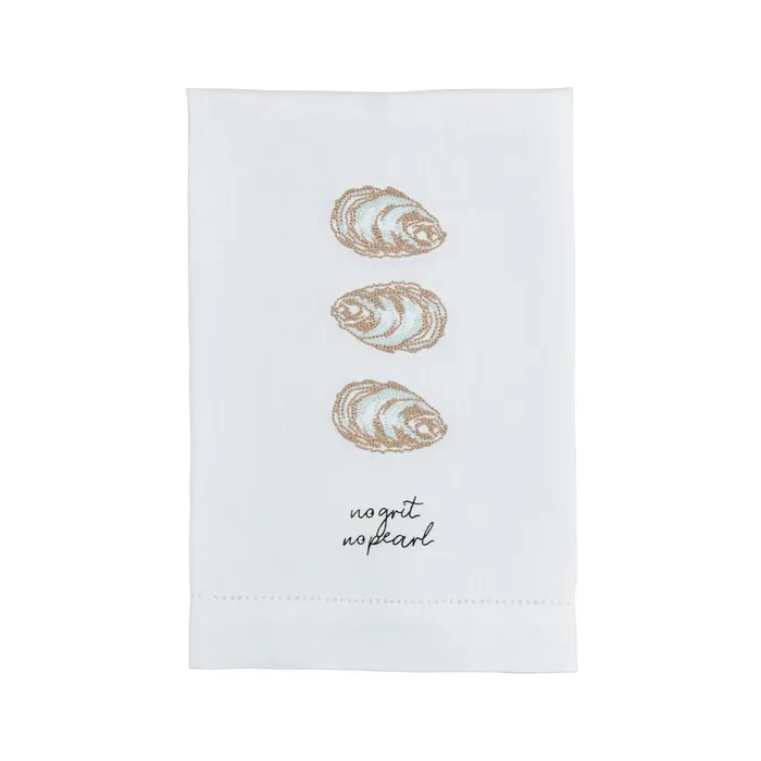 MudPie No Grit No Pearl Oyster Towel Earrings