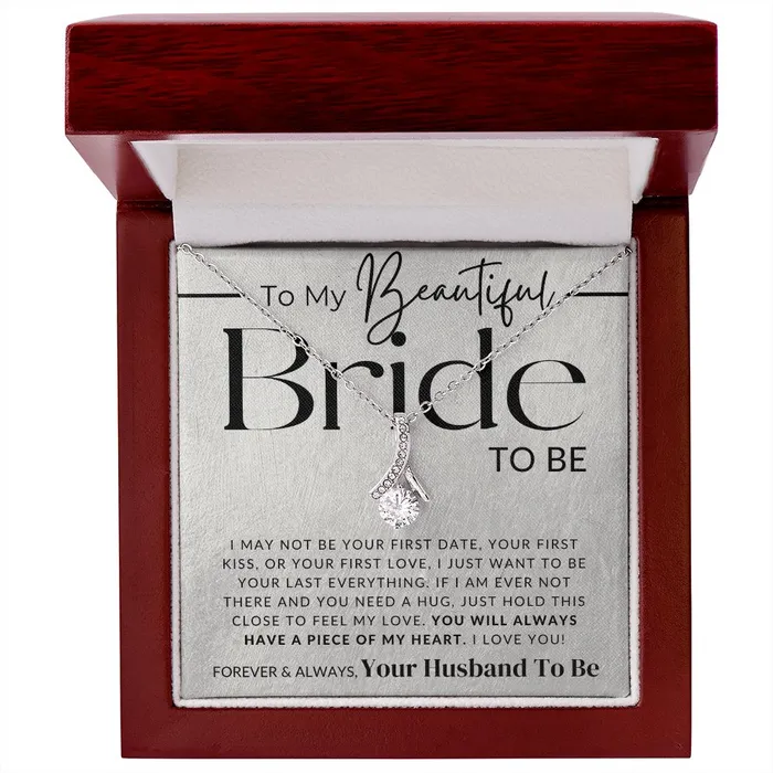 My Bride To Be Piece of My Heart Fiance Gift For Her Romantic Christmas Thoughtful Birthday Present or Valentines Day Jewelry For Future Wife From Groom ShineOn Fulfillment Necklaces
