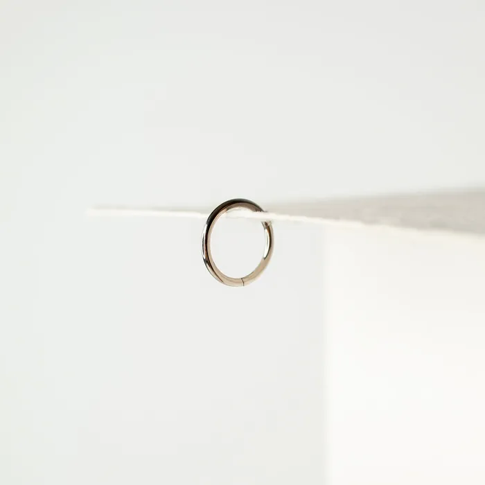 Mya Smooth Hinged Segment Ring Titanium Clicker Hoop for Noses Ears Cartilage Grayling Rings