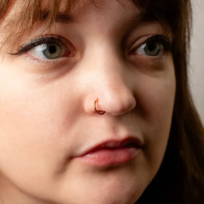 Mya Smooth Hinged Segment Ring Titanium Clicker Hoop for Noses Ears Cartilage Grayling Rings