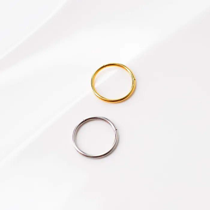 Mya Smooth Hinged Segment Ring Titanium Clicker Hoop for Noses Ears Cartilage Grayling Rings