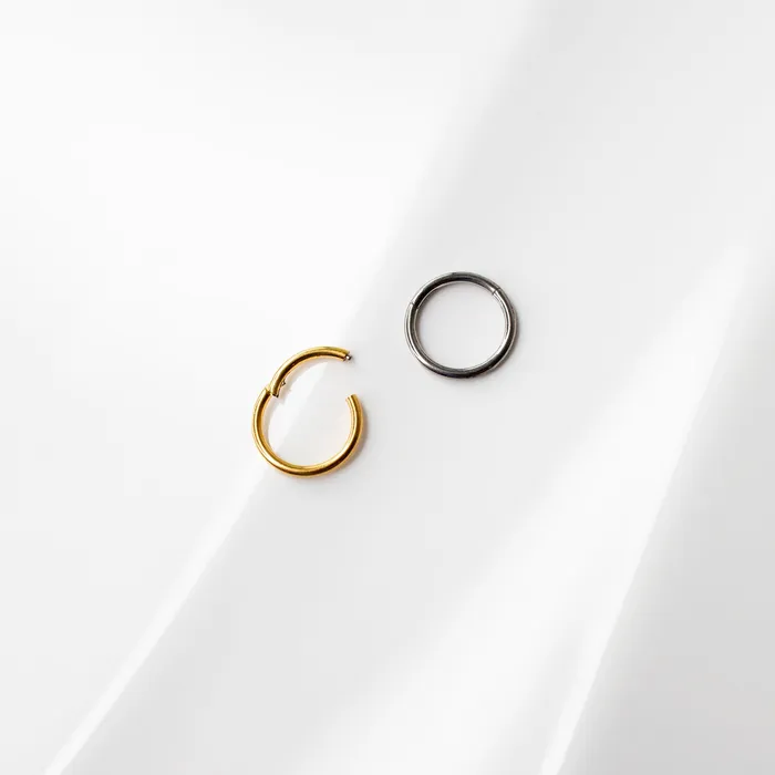 Mya Smooth Hinged Segment Ring Titanium Clicker Hoop for Noses Ears Cartilage Grayling Rings
