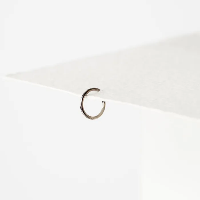 Mya Smooth Hinged Segment Ring Titanium Clicker Hoop for Noses Ears Cartilage Grayling Rings