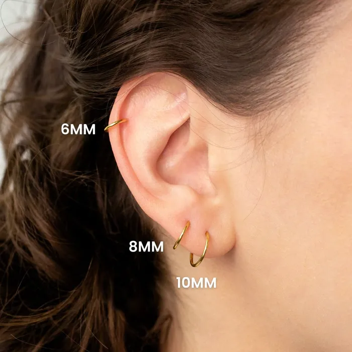 Mya Smooth Hinged Segment Ring Titanium Clicker Hoop for Noses Ears Cartilage Grayling Rings