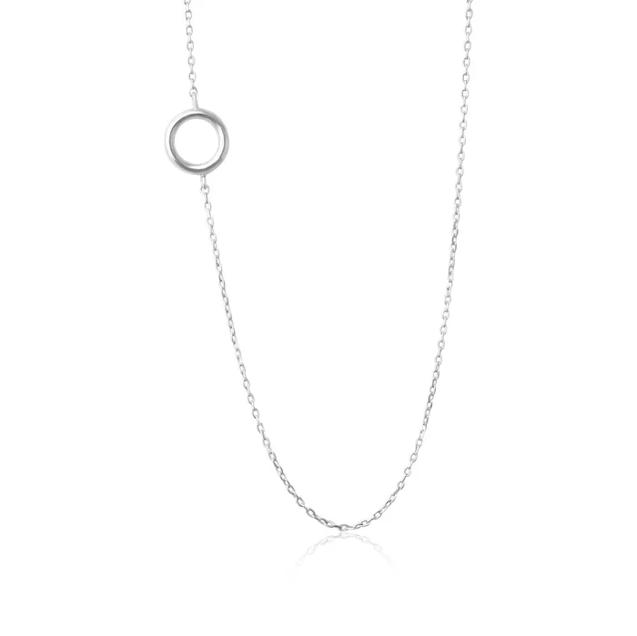 N7006 Open Circle Charm Necklace Teeda Necklaces