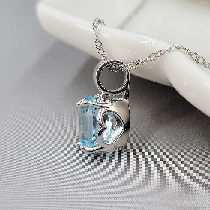 Natural Topaz Heart Necklace Uniquelan Jewelry Necklaces Natural Topaz Heart Necklace Uniquelan Jewelry Necklaces