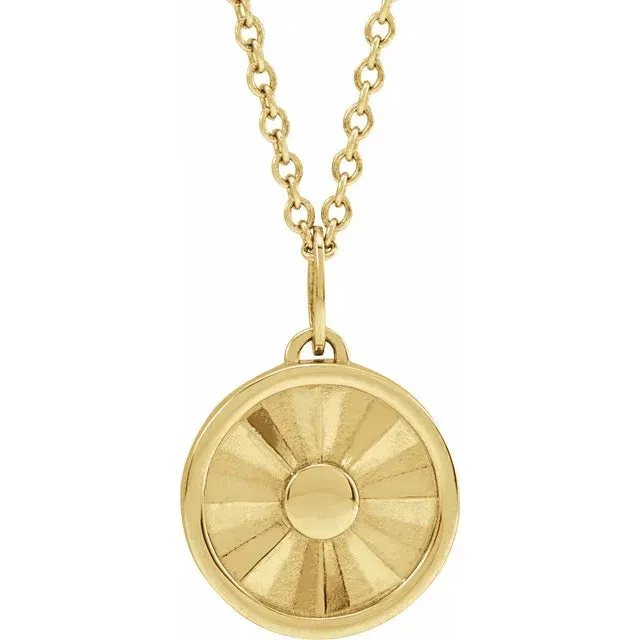 Necklaces 302 Fine Jewelry Sun Disc Starburst Pendant or Adjustable Necklace Solid 14K Yellow White Rose Gold or Sterling Silver Necklaces 302 Fine Jewelry Sun Disc Starburst Pendant or Adjustable Necklace Solid 14K Yellow White Rose Gold or Sterling Silver