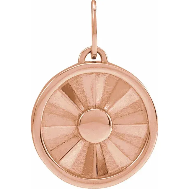 Necklaces 302 Fine Jewelry Sun Disc Starburst Pendant or Adjustable Necklace Solid 14K Yellow White Rose Gold or Sterling Silver