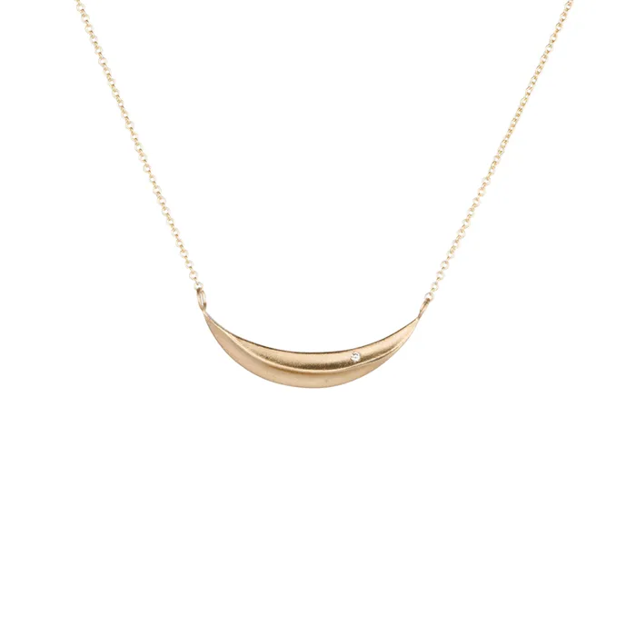 Necklaces Corey Egan Gold and Diamond Wisp Necklace