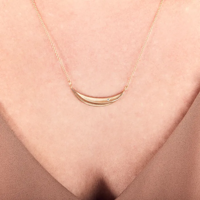 Necklaces Corey Egan Gold and Diamond Wisp Necklace