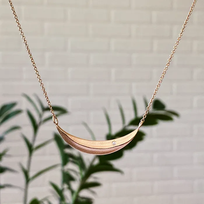 Necklaces Corey Egan Gold and Diamond Wisp Necklace